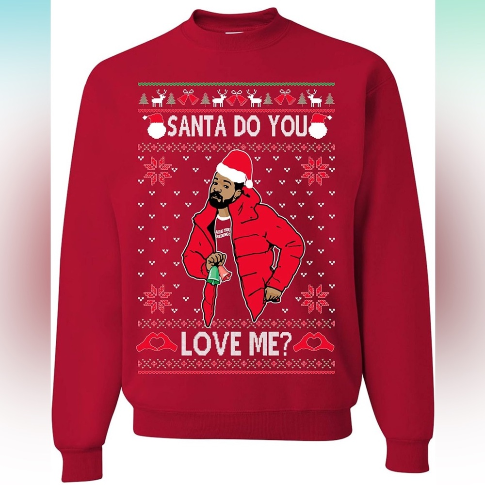 Santa Do You Love Me Ugly ChristmasSweater Unisex Sweatshirt used good condition